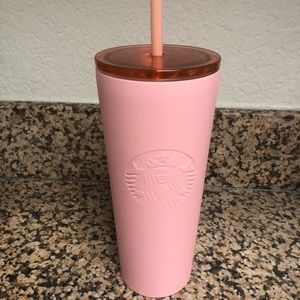 Starbucks light pink cold cup